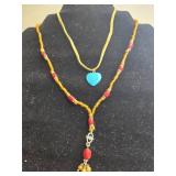 Set of Beaded Necklaces with Unique Pendants