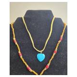 Set of Beaded Necklaces with Unique Pendants