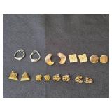 Collection of Vintage Gold Tone and Silver Tone Clip-On Earrings - Inc VTG Avon