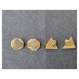Collection of Vintage Gold Tone and Silver Tone Clip-On Earrings - Inc VTG Avon