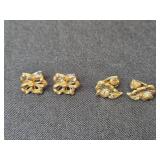 Collection of Vintage Gold Tone and Silver Tone Clip-On Earrings - Inc VTG Avon