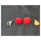 Vintage Jewelry Collection: Necklace and Assorted Clip Earrings Inc VTG Telephone Design