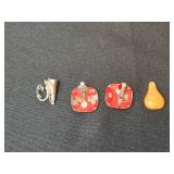 Vintage Jewelry Collection: Necklace and Assorted Clip Earrings Inc VTG Telephone Design