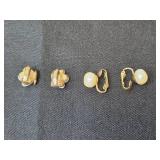 Vintage Jewelry Collection: Necklace and Assorted Clip Earrings Inc VTG Telephone Design