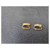 Gold-Tone Jewelry Set with Necklace and Earrings Featuring Blue Gemstones