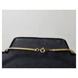 Gold-Tone Jewelry Set with Necklace and Earrings Featuring Blue Gemstones