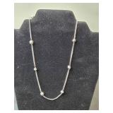 Collection of Elegant Necklaces: Heart Pendant, Pearl Like Cage, and Beaded Designs - display not inc