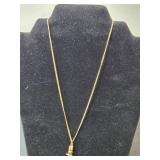 Collection of Elegant Necklaces: Heart Pendant, Pearl Like Cage, and Beaded Designs - display not inc