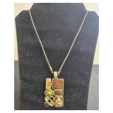 Set of Unique Handcrafted Necklaces and 1 Wooden Bracelet