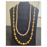Set of Vintage Faux Pearl and Bead Necklaces
