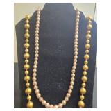 Set of Vintage Faux Pearl and Bead Necklaces
