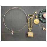 Collection of Costume Jewelry with Necklaces, Earrings, and Bracelets - display not inc