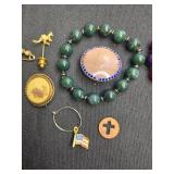 Collection of Costume Jewelry with Necklaces, Earrings, and Bracelets - display not inc