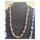 Collection of Jewelry Including Beaded Necklaces, Bracelet in Orig Box, and Festive Earrings