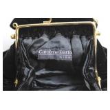 Vintage Carolyne Barton Velvet Evening Clutch Purse