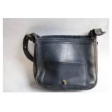 Used Leather Messenger Bag with Brass Accents