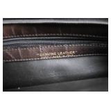 Vintage Genuine Leather Bag with Cheetah Print Design