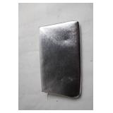 Metallic Silver Clutch Bag with Chain Strap