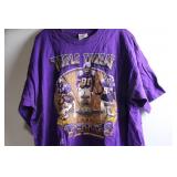 Minnesota Vikings Triple Threat T-Shirt in Purple Size XL