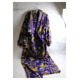 Minnesota Vikings Themed Fleece Bathrobe