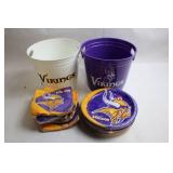 Minnesota Vikings Party Set with Buckets, Plates, and Napkins