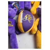 Minnesota Vikings Plush Set with Football and Beaded Necklace