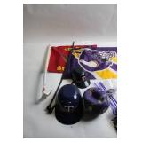 Minnesota Vikings and Twins Fan Collection with Hats, Flags, and Ornaments