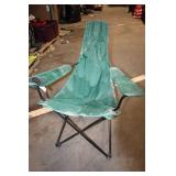Green Folding Camping Chair with Armrests
