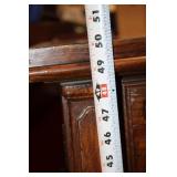 Vintage Wooden Cabinet with Intricate Carvings and Storage