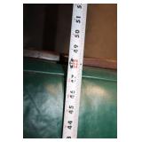 Vintage Wooden Church Pew with Green Upholstery