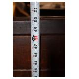 Vintage Wooden Bench with Green Cushions