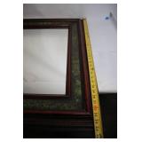 Art Masters Framed Rectangular Mirror with Red and Green Accents