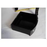 Antique Black Floral Accent Table with Single Drawer