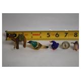 Collection of Vintage Miniature Figurines and Trinket Dishes