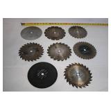 Lot of 8 Assorted Circular Saw Blades with Various Specifications