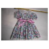 La Princess Floral Toddler Dress with Lace and Bow