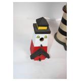 Collection of 8 Decorative Lighthouse Figurines with Varied Designs