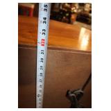 Wooden Curved Glass Display Cabinet with Shelves