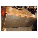 Solid Wood 13-Drawer Cabinet with Double Doors