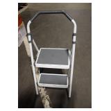 Used Two-Step Steel Ladder with Non-Slip Treads
