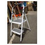 Used Two-Step Steel Ladder with Non-Slip Treads