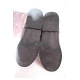 Pair of Brown Leather Knee-High Boots with Buckle Detail