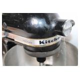 Used KitchenAid Artisan Mixer in Black with Stainless Steel Bowl