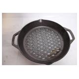 Lodge 1896 Cast Iron Grilling Pan with Perforated Base