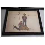 Set of 3 Framed Norman Rockwell Prints, 1972