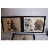 Set of 3 Framed Norman Rockwell Prints, 1972