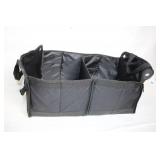 Black Collapsible Trunk Organizer with Multiple Compartments