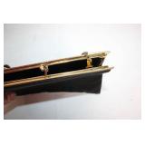 Vintage Black Satin Evening Bag and Coin Purse Set