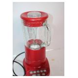 Used KitchenAid Red Blender with Glass Jar