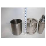 Stainless Steel Bar Set with Shaker, Ice Bucket, and Container